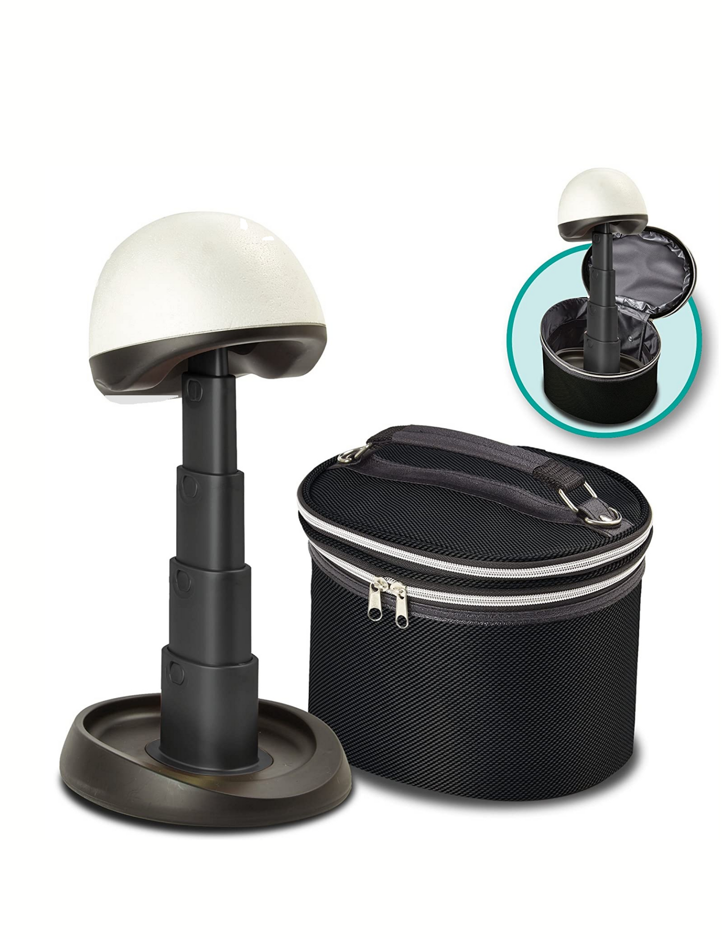 Amazing Travel Sheitel Box with Sheitel Head