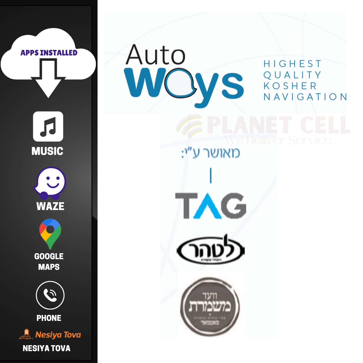 WAZE ONLY KOSHER DEVICE AutoWays Box [US-Canada]